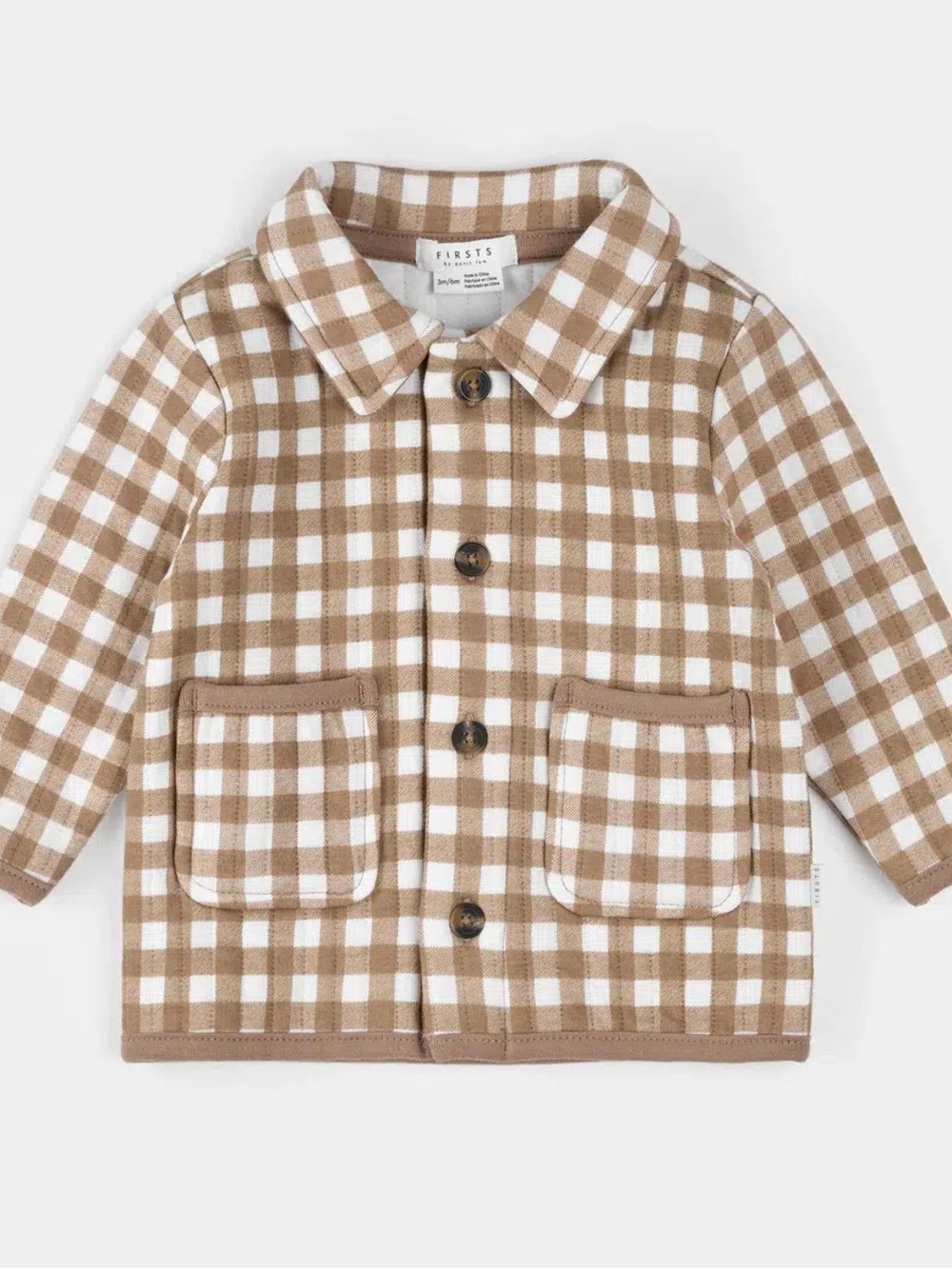 Gingham Quilted Cardigan | Petit Lem - Picture 2 of 6